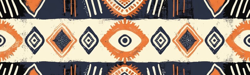 Tribal style colorful background . Banner