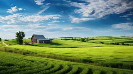 fields rural landscape farm