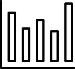 Bar graph line icon. Graph, Line, Bar, Chart, Diagram, Report, Statistics. Business graphs and charts icons. Business infographics. Statistic data, charts, vector