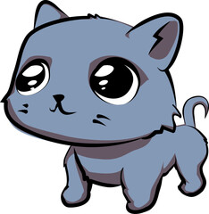 Cute cartoon kitten