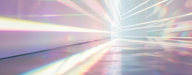 Abstract Prism of Light with Colorful Refractions and Glow - obrazy, fototapety, plakaty