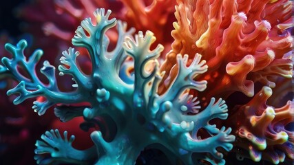 close up of coral underwater background