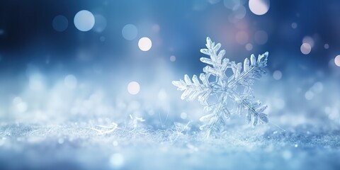 Fototapeta na wymiar winter background, beautiful snowflakes in light blue color
