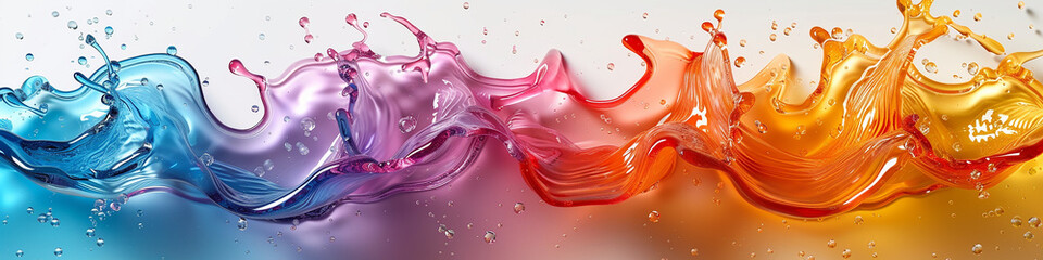 AI art gradient colors　paint  　グラデーションペイント