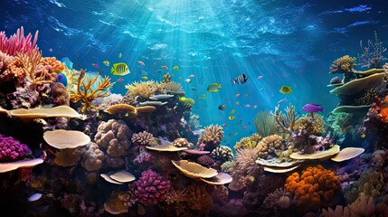 Fototapeta na wymiar biodiversity underwater coral