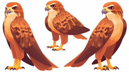 Fototapeta premium Picture featuring collection of three distinct bird species. Can be used to illustrate diversity in nature or for educational purposes