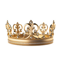 golden crown isolated on white