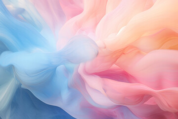 Pastel Dreamscape: Swirling Abstract Paint in Soft Hues..