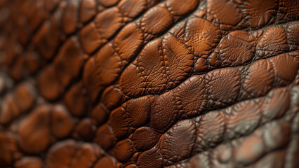 Luxurious Touch: High-Quality Cow Leather Close-up