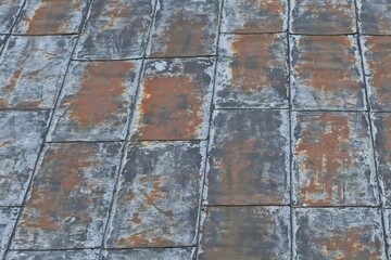 Old weathered metal roof texture.