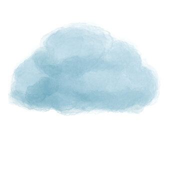 The cloud water color paint png image.