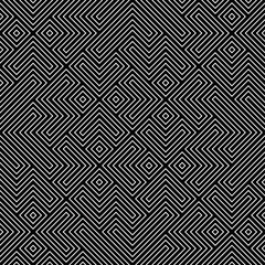 Abstract geometric pattern. A seamless vector background. White and black ornament. Graphic modern pattern. Simple lattice graphic design