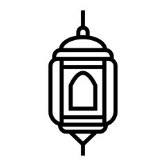 Ramadhan line icon. Islamic lantern line icon