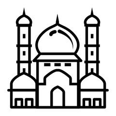 Ramadhan line icon. mosque line icon