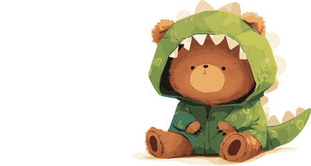 Teddy bear dressed as a dinosaur