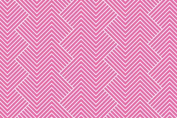 Abstract geometric pattern with stripes, lines. Seamless vector background. White and pink ornament. Simple lattice graphic design