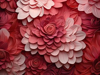 Red and pink petals in a pile