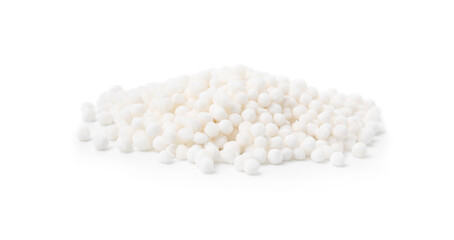 Fototapeta na wymiar Pile of tapioca pearls isolated on white