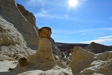 beautiful Toadstool Hoodos in Utah near Kanab, United States of America - tourist spot on a road trip