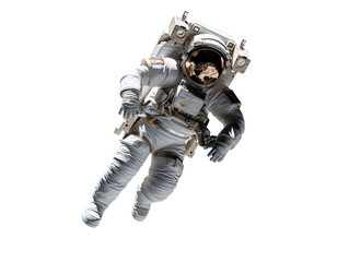 Fototapeta na wymiar a astronaut in space suit floating