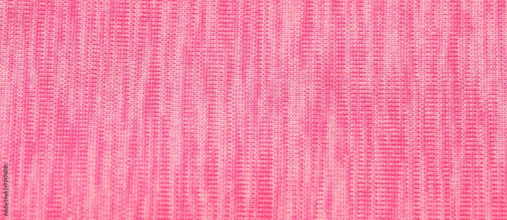 Wall mural Texture of soft pink fabric as background, top view