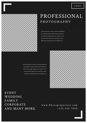 Fototapeta na wymiar Photography flyer, brochure report business magazine poster.