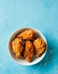 Fried Chicken presented in a Tasteful Way - Japanese Karaage Fried Chicken - Battered Chicken Deep Fried