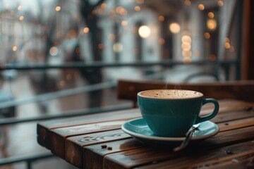 Obraz premium love to drink coffee to increase energy coffee cup background. Top view, flat lay