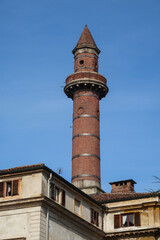 Pavia city Lombardy Europe detail old town view