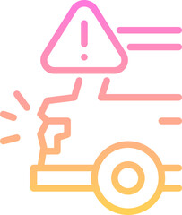 Fototapeta premium Broken car icon