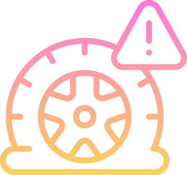 recommend clip art: Flat tire icon