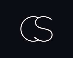 Obraz premium Creative and Minimalist Letter CS Logo Design | CS Monogram