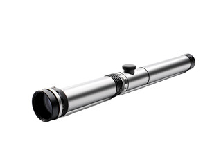 a silver telescope with a black lens