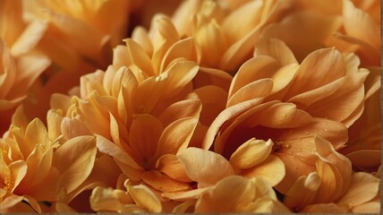 Background of orange flower petals, close up from Generative AI