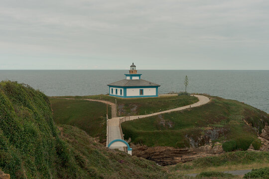 Isla Pancha lighthouse in Ribadeo, Lugo.
