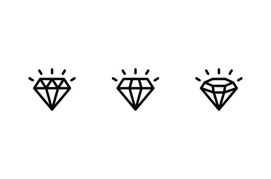 Diamond icon vector for web, computer and mobile app