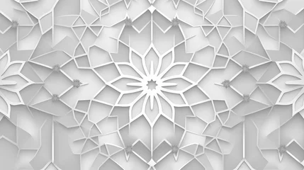 Foto op Plexiglas seamless light grey pattern traditional arabic © Aura