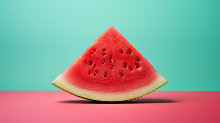 Close-up photograph of watermelon. Generative AI.
 - obrazy, fototapety, plakaty