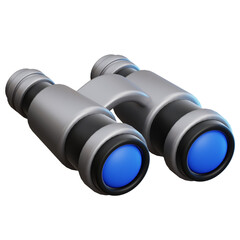 Binoculars travel 3D Illustration