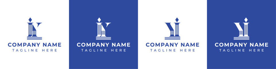 Letters IY and YI Pillar Logo, suitable for business with IY and YI related to Pillar
