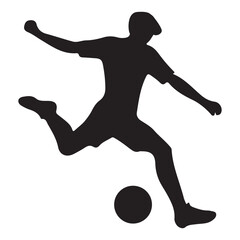 football player silhouette vector illustration