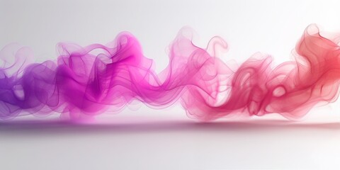 Ethereal Purple and Pink Smoke Undulating in a Soft, Dreamlike Abstract Composition, Generative AI