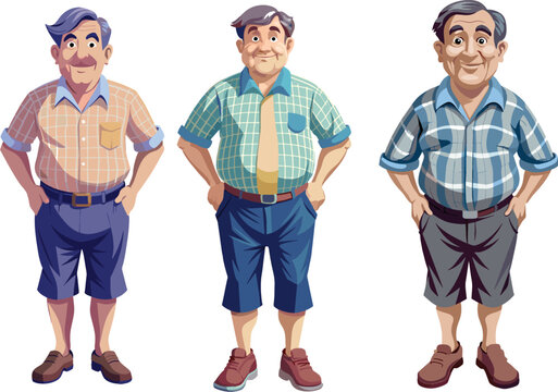 Elderly people with their hands in their pockets-