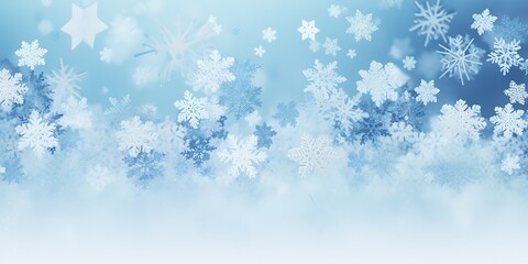 Fototapeta na wymiar Christmas seamless pattern background with snowflakes on a light blue background