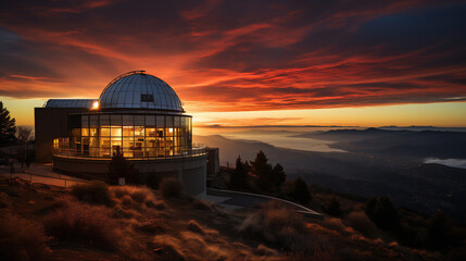 Obraz premium Observatory at Sunset