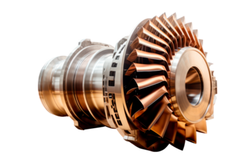  turbine isolated on transparent background, png file