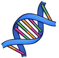 dna or chromosome cartoon isolated