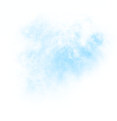 blue smoke effect for decoration and covering on the transparent background