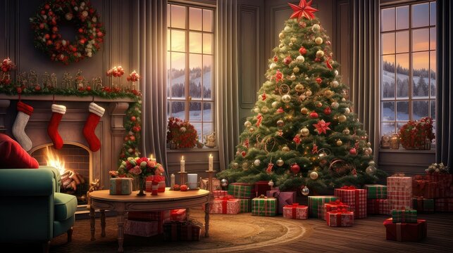 festive christmas holiday composition