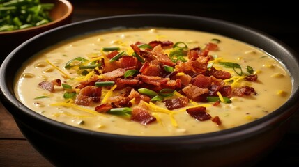 creamy corn chowder with bacon